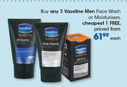 Vaseline Men Face Wash Or Moisturisers-Each