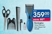 Remington Value Titanium Hair Clipper Set HC335-Per Set