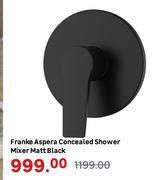 Franke Aspera Concealed Matt Black Shower Mixer
