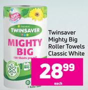 Twinsaver Mighty Big Roller Towels Classic White-Each