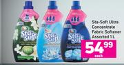 Sta Soft Ultra Concentrate Fabric Softener Assorted-1L Each