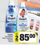 Comfort Concentrated Fabric Conditioner Assorted-For 2 x 800ml