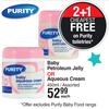 Purity Baby Petroleum Jelly Or Aqueous Cream Assorted-450ml Each