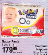 Baby Things Nappy Pants Sizes 3-6-Per Pack