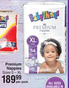 Baby Things Premium Nappies Sizes S-XL-Per Pack