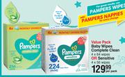 Pampers Baby Wipes ValuPampers Baby Wipes Value Pack Complete Cleae Pack Complete Clean or Sensitive