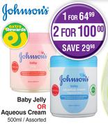 Johnson's Baby Jelly Or Aqueous Cream Assorted-500ml