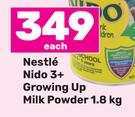 Nestle Nido 3+ Growing Up Milk Powder-1.8Kg Each