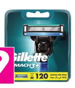 Gillette Mach3+ Blades 8's Pack-Each
