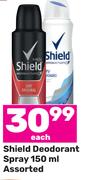 Shield Deodorant Spray Assorted-150ml Each