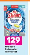 Mr Sheen Dishwasher Tablets-48's Pack Each