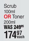 Eucerin Dermo Purifyer Scrub 100ml Or Toner 200ml-Each