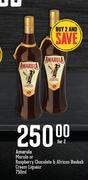 Amarula Marula Or Raspberry Chocolate & African Baobab Cream Liqueur-For 2 x 750ml