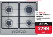 Bosch 600mm 4 Burner Gas Hob PGP6B5B62Z
