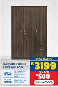 Jackson 3 Door 2 Drawer Robe