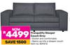 Tranquility Sleeper Couch Grey