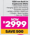 Ucan 1350mm Built In Cupboards White