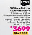 Ucan 1800mm Built In Cupboards White