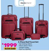 Mainstays 5 Piece Red Travel Set