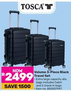 Volume 3 Piece Black Travel Set