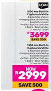 Ucan 1350mm Built In Cupboards White