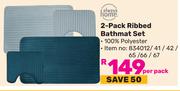 Always Home 2 Pack Ribbed Bathmat Set-Per Pack