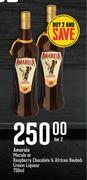 Amarula Marula Or Raspberry Chocolate & African Baobab Cream Liqueur-For 2 x 750ml