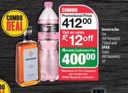 Inverroche Gin 750ml & Spar Tonic 1L-Combo
