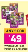 Whiskas Cat Food Pouch Assorted-For 5 x 85g