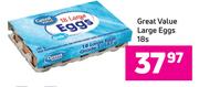Great Value Large Eggs-18s