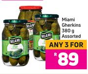 Miami Gherkins Assorted-For 3 x 380g