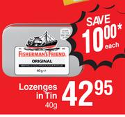 Fisherman's Friend Lozenges In Tin-40g Each