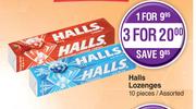 Halls Lozenges 10 Pieces Assorted-For 3