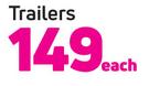 Big Jim Racing Trailer In Black & Red, Blue, Pink Or Silver-Each