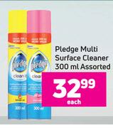 Pledge Multi Surface Cleaner Assorted- 300ml Each