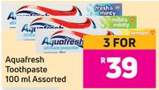 Aquafresh Toothpaste Assorted-For 3 x 100ml