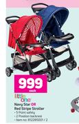 Little One Navy Star Or Red Stripe Stroller-Each