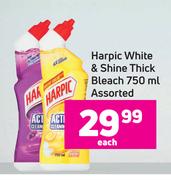 Harpic White & Shine Thick Bleach Assorted- 750ml Each