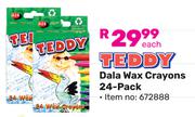 Teddy Dala Wax Crayons (24-Pack) 672888-Each