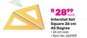 Interstat Set Square 26cm (45 Degree) 624159