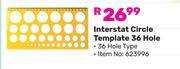 Interstat Circle Template (36 Hole) 623996.