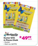 Butterfly Duster With 6-Pieces Chalk Duster 267175-Each