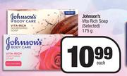 Johnson's Vita Rich Soap (Selected)-175g Each