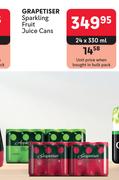 Grapetiser Sparkling Fruit Juice Cans-24 x 330ml