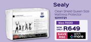 Sealy Clean Shield Queen Size Mattress Protector 10111721