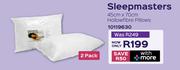 Sleepmasters 45cm x 70cm Hollowfibre 2 Pack Pillows 10119630