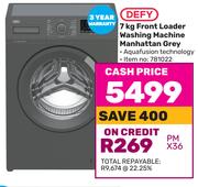 Defy 7Kg Front Loader Washing Machine Manhattan Grey
