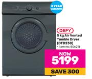 Defy 5Kg Air Vented Tumble Dryer DTD230