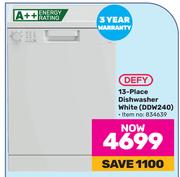 Defy 13 Place Dishwasher White DDW240