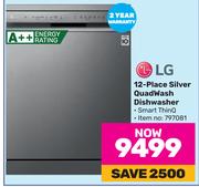LG 12 Place Silver Quad Wash Dishwasher